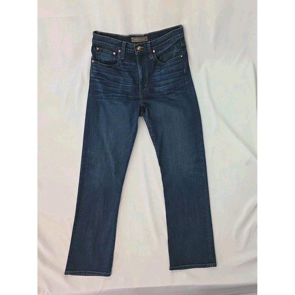 Point Sur Jeans Womens 28 Blue High Rise Straight Leg White Oak Cone Denim 29x27